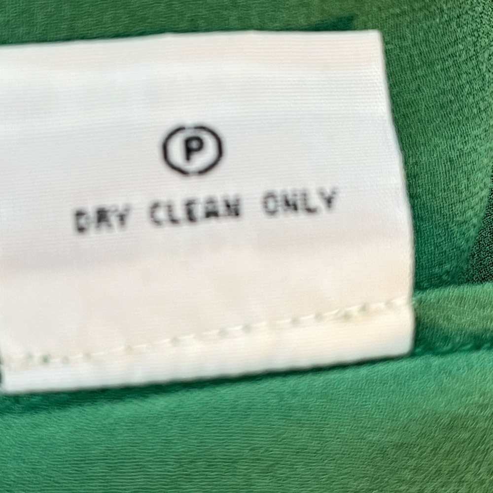 Boden Green Ruffled 100% Silk Blouse Short Sleeve semi Fitted Women’s 12 - Picture 8 of 11